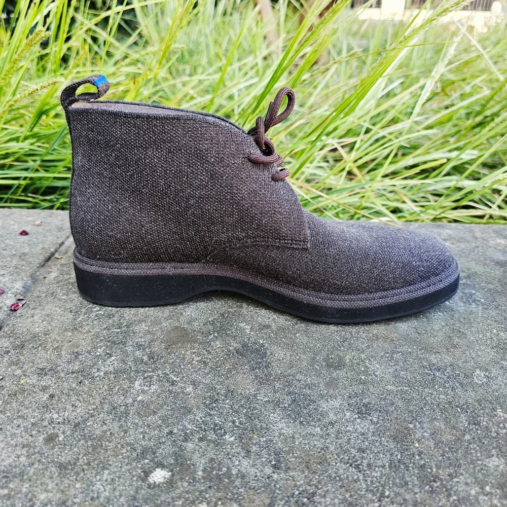 Rothy's‎ Men's 7 Chukka Boots Merino Wool Lace Up Dark Brown/Umber *No Inserts*